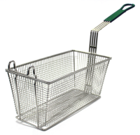 Kosz do smażenia z zielonym uchwytem 150x320x140mm