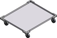 Wózek na kosze (z odbojnikami) 640x545x125 New BB Tray 640x540x126
